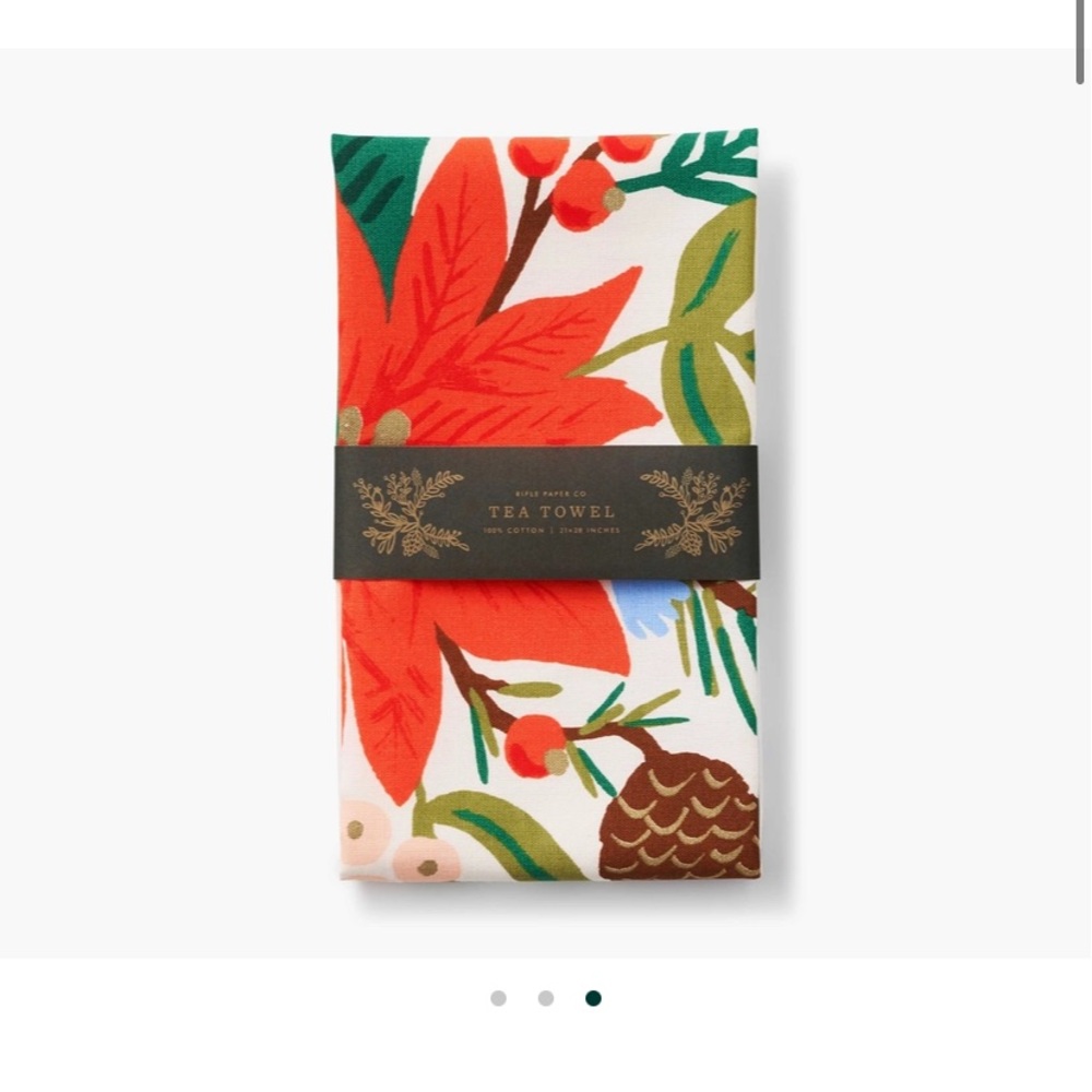 NWT Rifle Paper Co Holiday Tea Towel